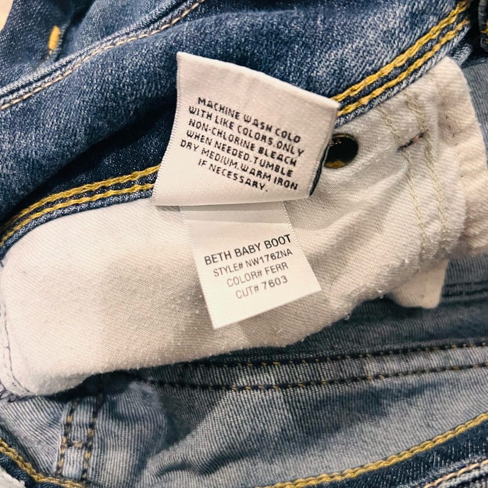 Hudson Y2K Dark Indigo Wash Low Rise Bootcut Denim 27 Short Flap Pockets - Picture 7 of 10